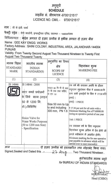 Drona Valves - GEEKAY ENGG. WORKS