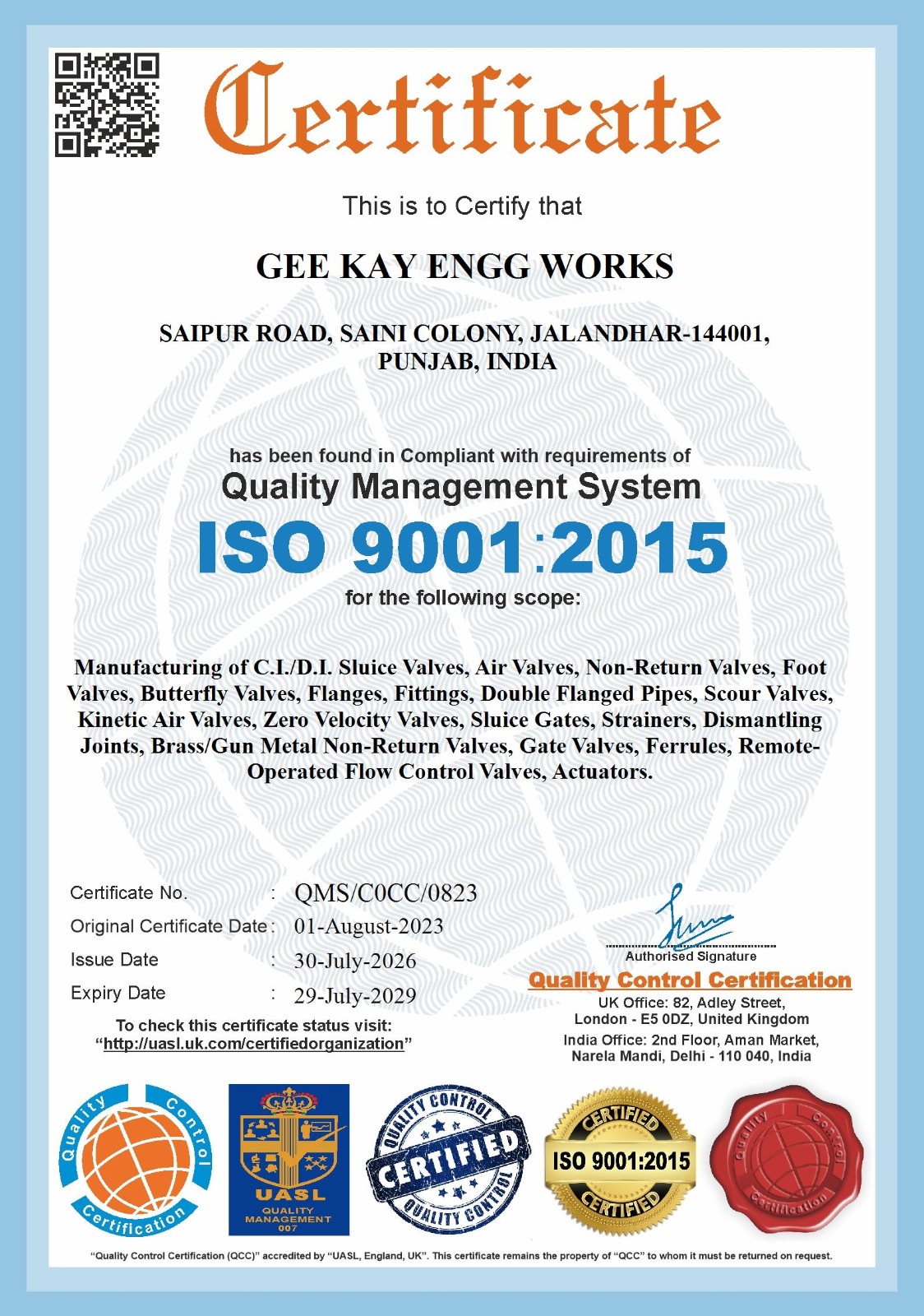 Drona Valves - GEEKAY ENGG. WORKS